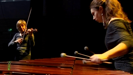 Un trio de virtuoses : Marianne Piketti (violon), Vassilena Serafimova (percussions) et Mélanie Bréguant (accordéon)
 (France 3 Culturebox)