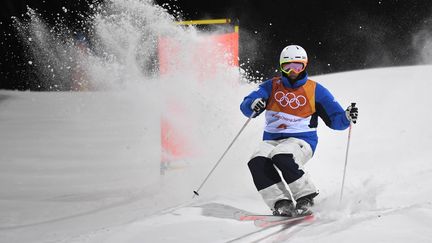 Le skieur Sud-coréen Choi Jae Woo&nbsp;aux Jeux olympiques d'hiver à Pyeongchang (Corée du Sud), le 12 février 2018. (LOIC VENANCE / AFP)