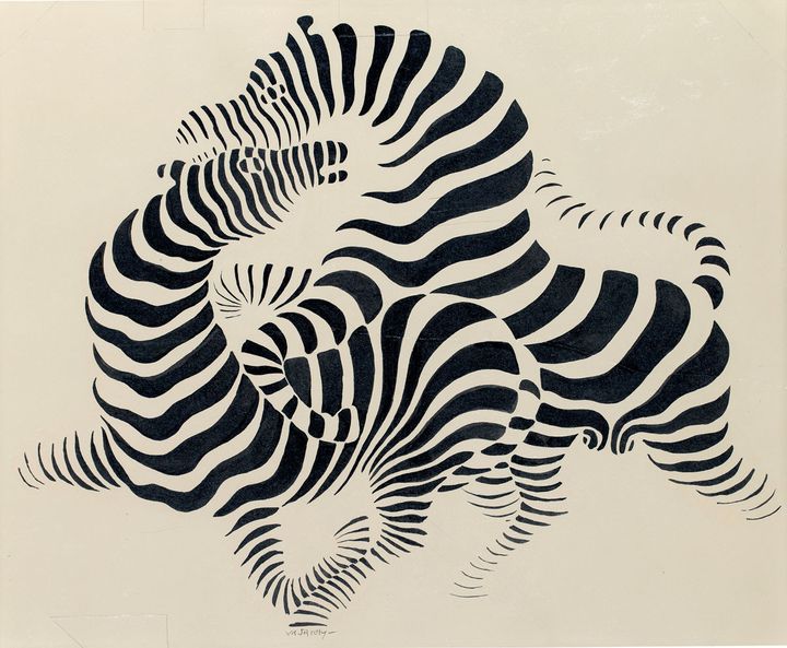 Victor Vasarely, "Zèbres-A", 1938, Collection particulière, en dépôt à la Fondation Vasarely, Aix-en-Provence (Photo © Fabrice Lepeltier © Adagp, Paris, 2018)