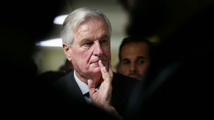 Le Premier ministre Michel Barnier, à la Maison des femmes de l'Assistance publique-Hôpitaux de Paris, le 25 novembre 2024. (DIMITAR DILKOFF / EPA / MAXPPP)