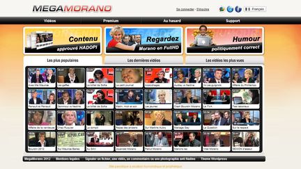 Capture d'&eacute;cran du site MegaMorano.com, le 24 janvier 2012. (FTVi)