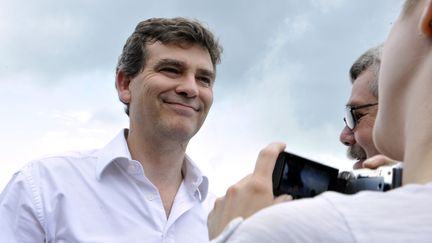 L'ancien ministre PS Arnaud Montebourg, au mont Beuvray, le 28 mai 2012. (THIERRY ZOCCOLAN / AFP)