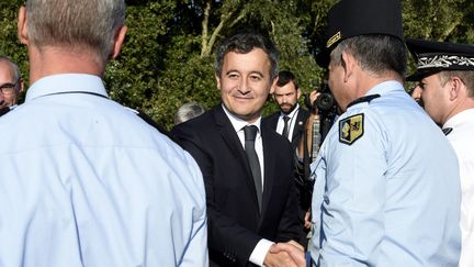 Gérald Darmanin, le ministre de l'Intérieur, le 9 octobre 2021 à Loon-Plage (Nord). (FRANCOIS LO PRESTI / AFP)