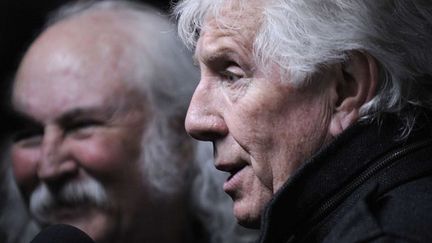 Graham Nash (premier plan) et David Crosby, le 10 novembre 2011 à New York
 (BEHAR ANTHONY/SIPA)