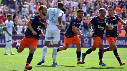 Valère Germain a ouvert son compteur sous le maillot de Montpellier. (PASCAL GUYOT / AFP)