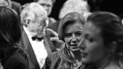 Valérie Trierweiler quitte la séance devant Claude Lanzmann
 (Jean-François Lixon)