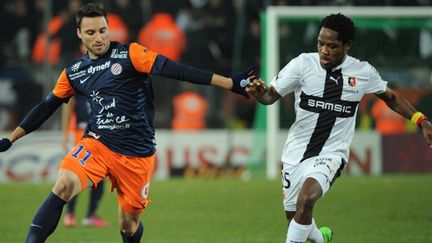 Herrera (Montpellier) face à  Makoun (Rennes) (SYLVAIN THOMAS / AFP)