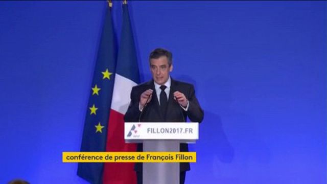 Fillon devant la presse : "Plan B, on a vu qu'il n'y en avait pas. Plan B, c'est plan Bérézina"