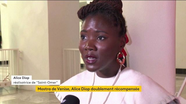 Venice Film Festival: Alice Diop reacts after the ceremony