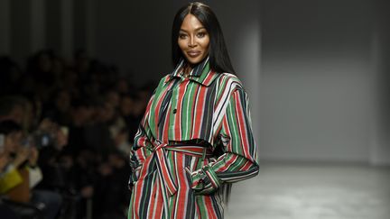 Naomi Campbell au défilé&nbsp;Kenneth Ize pap féminin automne-hiver 2020-21 à la Paris Fashion Week, le 24 févier 2020 (KRISTY SPAROW / GETTY IMAGES EUROPE)