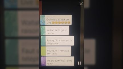  (Des messages de spectateurs laissés sur Periscope © capture Periscope)