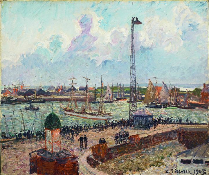 Camille Pissarro. L&rsquo;Anse des Pilotes et le brise-lames est, Le Havre, 1903. Huile sur toile ; 46 x 55 cm. Collection particuli&egrave;re. (DALLAS MUSEUM OF ART)