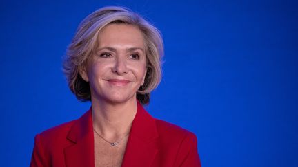 Valérie Pécresse lors de sa victoire au congrès de LR, le 4 décembre 2021, à Paris.&nbsp; (CARINE SCHMITT / HANS LUCAS / AFP)