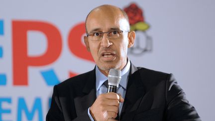 Harlem D&eacute;sir, Premier secr&eacute;taire du PS, &agrave; Brest (Finist&egrave;re), le 7 f&eacute;vrier 2013. (FRED TANNEAU / AFP)