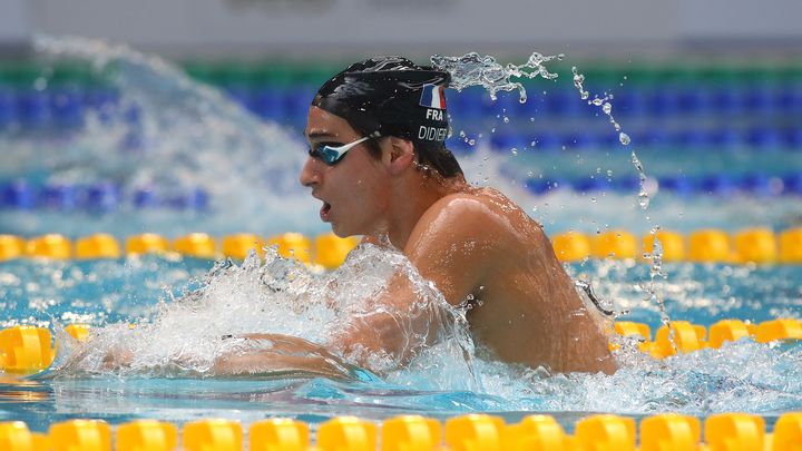 Ugo Didier, double médaillé paralympique à Tokyo, en lice lors de la première journée des World Series de para natation à Limoges, le 26 mai 2023. (PICOUT GREGORY / FFH)