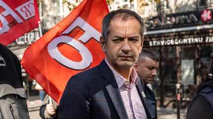 L'ancien secrétaire général de Force ouvrière, Pascal Pavageau, lors d'une manifestation à Paris en octobre 2018. Photo d'illustration. (KARINE PIERRE / HANS LUCAS)