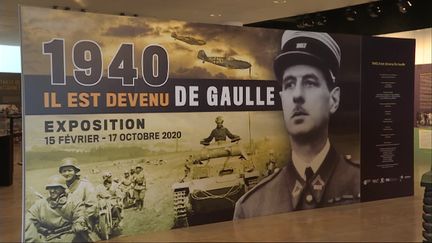 Exposition 1940, il est devenu&nbsp; De Gaulle au Mémorial de Colombey-les-deux-églises- 15 février/17 octobre 2020. (A. Trespeux / France Télévisions)