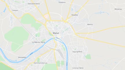 Carte de situation de Melun, Seine-et-Marne (GOOGLE MAPS)