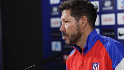 Diego Simeone en conférence de presse avant Altético de Madrid - Las Palmas, le 2 novembre 2024. (MAXPPP)