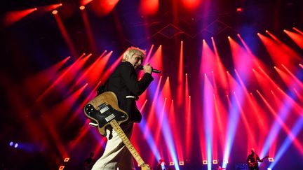 Le chanteur de Franz Ferdinand Alex Kapranos est remonté à bloc sur la Grande Scène de Rock en Seine, vendredi 25 août. 
 (Bernard Barbereau / FTV)