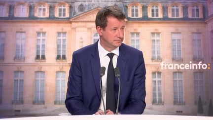 Yannick Jadot,&nbsp;candidat&nbsp;écologiste à l’élection présidentielle, était vendredi 1er avril l’invité du 8h30 franceinfo.&nbsp; (FRANCEINFO / RADIOFRANCE)