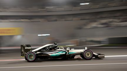 Lewis Hamilton, le plus rapide à Abou Dhabi (MOHAMMED AL-SHAIKH / AFP)