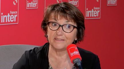 Christiane Lambert, présidente de la FNSEA, invitée de France Inter le 7 mai 2022. (FRANCE INTER / RADIO FRANCE)