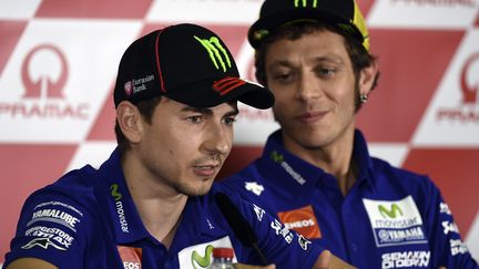 Jorge Lorenzo et Valentino Rossi (SAEED KHAN / AFP)