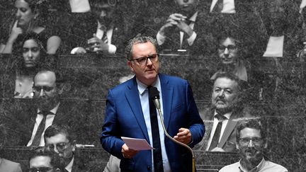 Richard Ferrand, le président de l'Assemblée nationale, est l'un des piliers de la majorité chargé des négociations pour les élections législatives.&nbsp; (PIERRE-ALBERT JOSSERAND / FRANCEINFO)