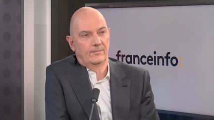 Roland Lescure,&nbsp;ministre délégué chargé de l'Industrie, était l'invité du 18h20 de franceinfo, le 10 février 2023. (FRANCIENFO / RADIO FRANCE)