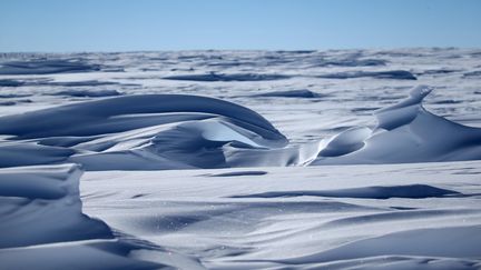 La glace de l'Antarctique photographiée par une expédition chinoise, le 31 décembre 2018. (LIU SHIPING / XINHUA / AFP)