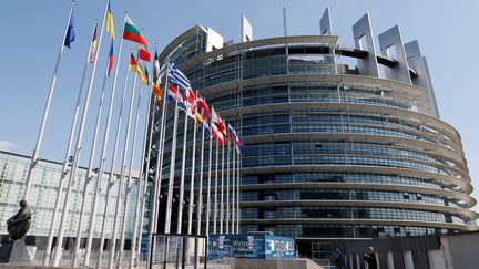 The European Parliament building in Strasbourg (Bas-Rhin), May 9, 2022. (LUDOVIC MARIN / AFP)