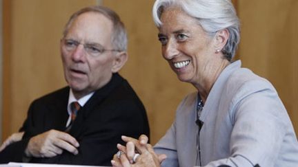 Christine Lagarde et Wolfgang Schaeuble, le 21 juillet 2010. (AFP - François Guillot)