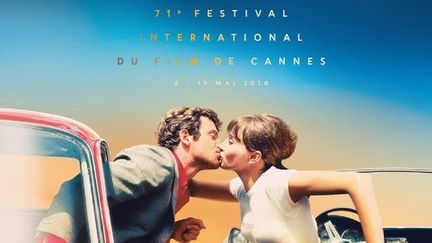 L'affiche officielle du festival de Cannes 2018, qui montre Anna Karina et Jean-Paul Belmondo qui s'embrassent dans "Pierrot le Fou", a été dévoilée le 11 avril 2018 (FESTIVAL DE CANNES)