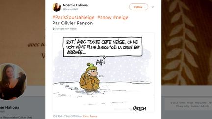 Capture d'écran d'un tweet, mercredi 7 février 2018.&nbsp; (TWITTER)