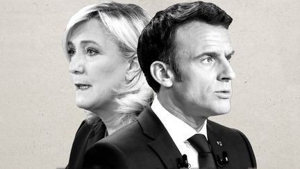 Présidentielle 2022 : les premières estimations donnent Emmanuel Macron et Marine Le Pen en tête. (CORBIS / GETTY IMAGES / JESSICA KOMGUEN / FRANCEINFO)