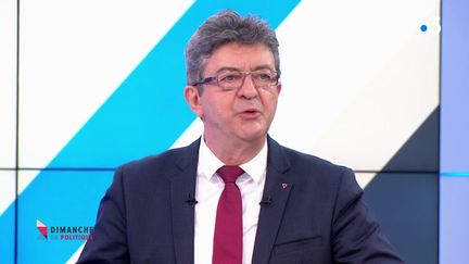 Le leader de La France Insoumise, Jean-Luc Mélenchon, invité de France 3, le 11 mars 2018.&nbsp; (FRANCE 3)