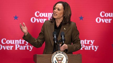 Kamala Harris, 11. Oktober 2024 in Scottsdale (USA). (REBECCA NOBLE / AFP)