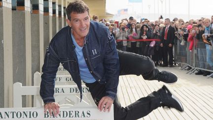 Antonio Banderas en pleine forme sur les planches de Deauville à l'occasion de la présentation du film "The Music of silence" au festival du cinéma américain 
 (Jacques BENAROCH/SIPA)