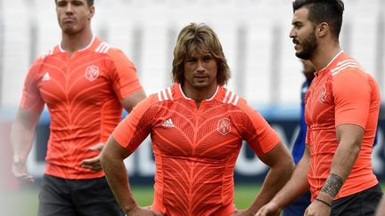 Dimitri Szarzewski et Sofiane Guitoune à l'entraînement (FRANCK FIFE / AFP)