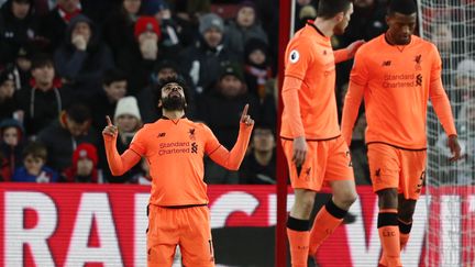 Mohamed Salah encore buteur avec Liverpool (ADRIAN DENNIS / AFP)