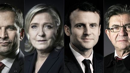 4 des candidats à la Présidentielle 2017 avec un vestiaire classique et sombre
 (JOEL SAGET / AFP)