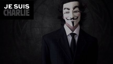 Capture d'&eacute;cran d'une vid&eacute;o des Anonymous annon&ccedil;ant leur attaque imminente contre des sites jihadistes. (ANONYMOUS FRANCE / YOUTUBE)