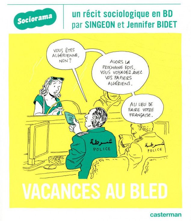 Couverture de "Vacances au beld", scénario de Jennifer Bidet et illustrations de Singeon, édité chez Casterman
 (Casterman)