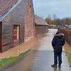 La salle communale de Bourthes (Pas-de-Calais) submergée par une nouvelle crue, le 2 janvier 2024. (FABIEN MAGNENOU / FRANCEINFO)