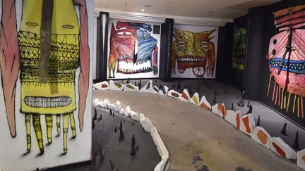 Une vue de l'expo Transfert#6 dans l'ancien Virgin Megastore de Bordeaux, le 4 juillet 2016.
 (Georges Gobet / AFP)