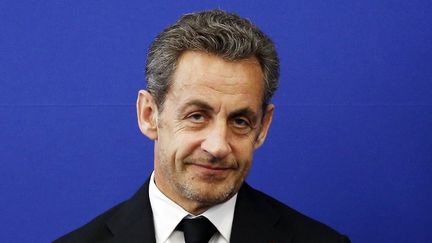 Nicolas Sarkozy lors de l'inauguration de l'institut Claude-Pompidou, &agrave; Nice, le 10 mars 2014. (VALERY HACHE / AFP)