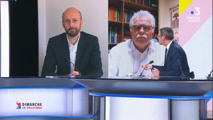 Stanislas Guerini et André Chassaigne (CAPTURE D'ECRAN "DIMANCHE EN POLITIQUE" / FRANCE 3)