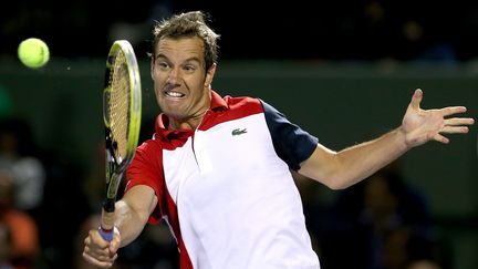 Richard Gasquet lors des quarts de finale des Masters 1000 de Miami, le 28 mars 2013. (MATTHEW STOCKMAN / GETTY IMAGES NORTH AMERICA)