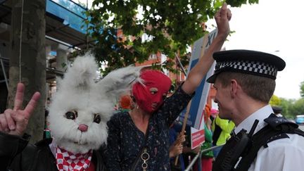 Manifestation à Londres pour les Pussy Riot, vendredi 17 août 2012
 (Carl Court / AFP)